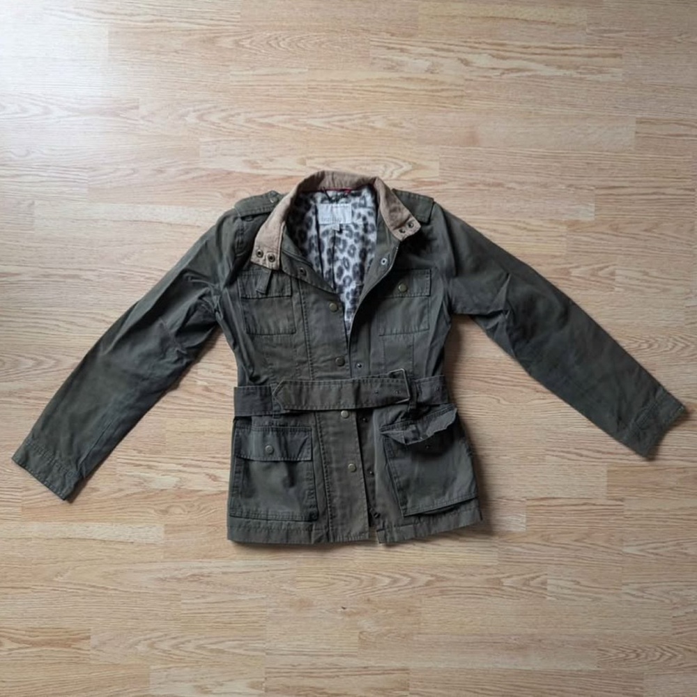 Olive Green Banana Republic Heritage Belted Jacket